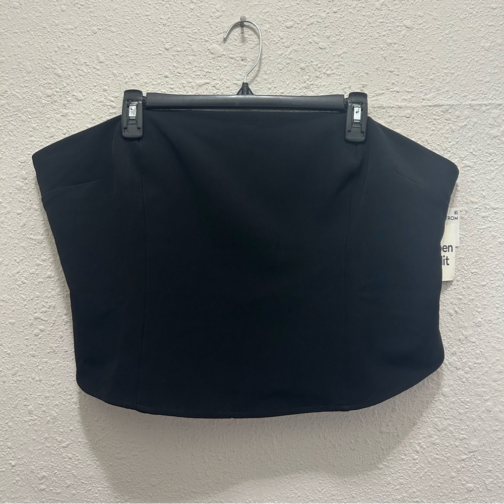 Open Edit Black Tube Top with Smocked Back NWT Size 2X
